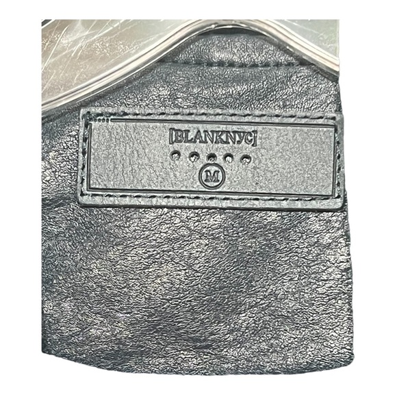 BlankNYC Draped Cowl Neck Moto Jacket Green Faux Leather Asymmetrical Zip Medium - Picture 4 of 9